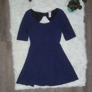 CANDIE'S blue and black patterned dress